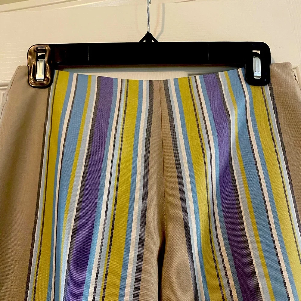 Tommy Bahama Silk Striped Wide Leg Pants Size 2 NWT